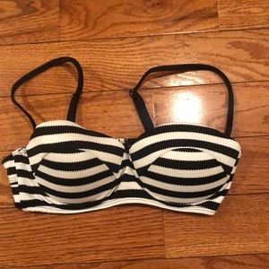 Striped bikini top